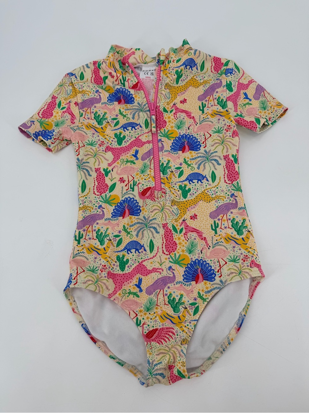Mini Boden Rashguard One Piece Swimsuit Kids Girls 7 8